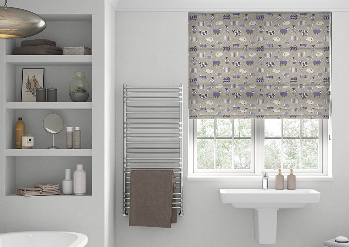 Baa Baa, Lavender - Roman Blind - Image 3